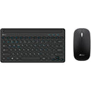 Teclado e Mouse sem Fio Recarregável, Wireless e Bluetooth, Padrão ABNT2, Preto, KMWRB500, App-Tech - CX 1 UN