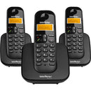 Telefone s/ fio Dect 6.0 c/ identificador de chamadas + 2 ramais preto TS3113 Intelbras CX 1 UN